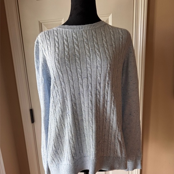 Talbots Light Blue Cable Knit Sweater - Picture 1 of 8